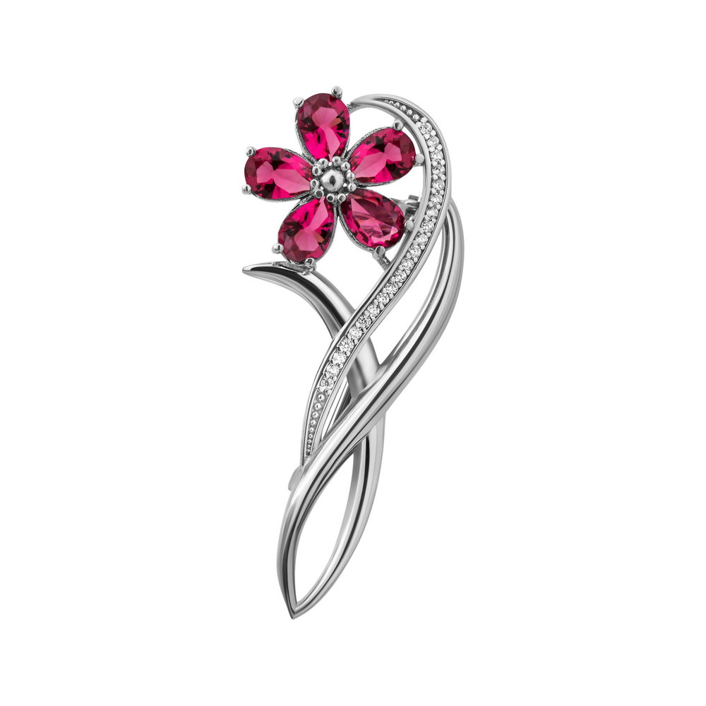 

Серебряная брошь ins:фианит IM-6847 р-