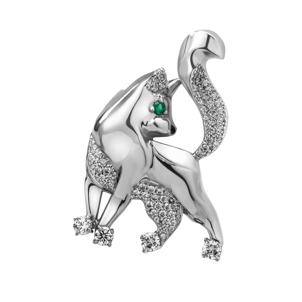 

Серебряная брошь ins:фианит IM-6834 р-