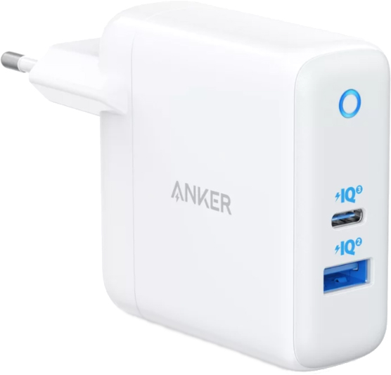 

Сетевое зарядное устройство Anker PowerPort PD+ 2 – 20W 1xPD & 15W 1xUSB White