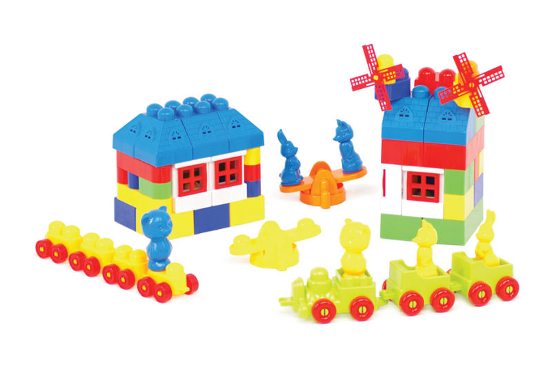 

Пластиковый конструктор Colorplast Мастер Блок №7 105 деталей