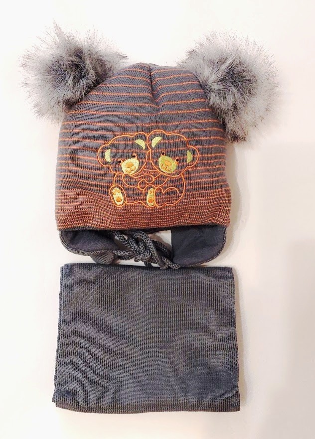 

Зимний набор шапка + шарф AGBO 44- 46 см Bears-5