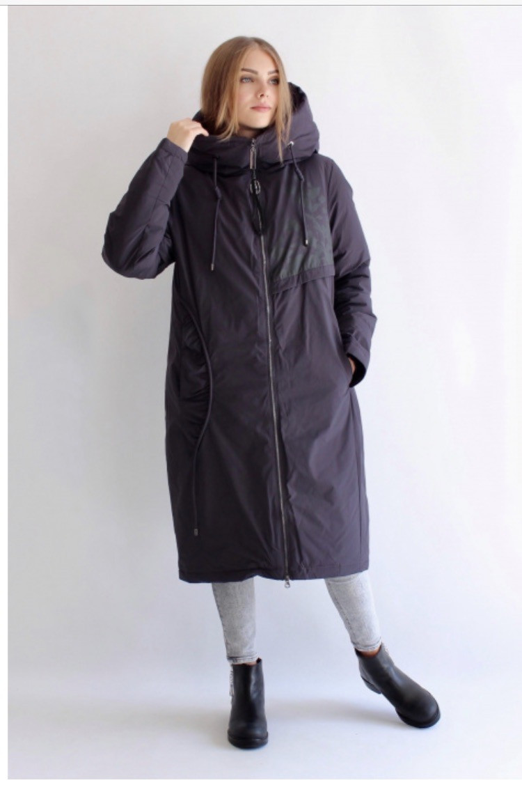 

Длинное зимнее пальто Tongcoi Dilixo 52 в черничной расцветке