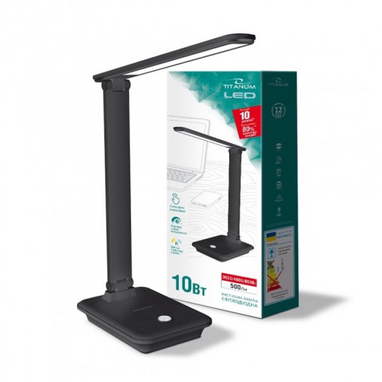 

Лампа настольная LED TITANUM TLTF-009W 10W 3000-6500K 220V черная