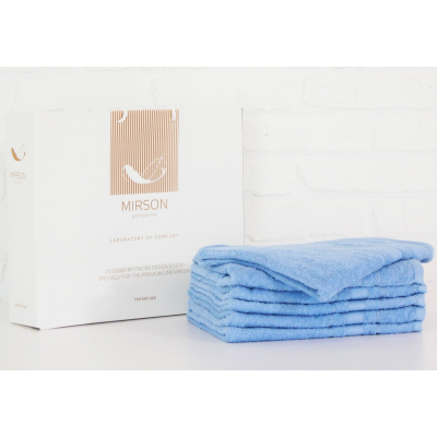 

Полотенце MirSon набор банных №5072 Elite SoftNess Cornflower 70х140 6 шт