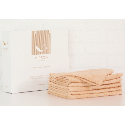 

Полотенце MirSon набор банных №5075 Elite SoftNess Ivory 70х140 6 шт