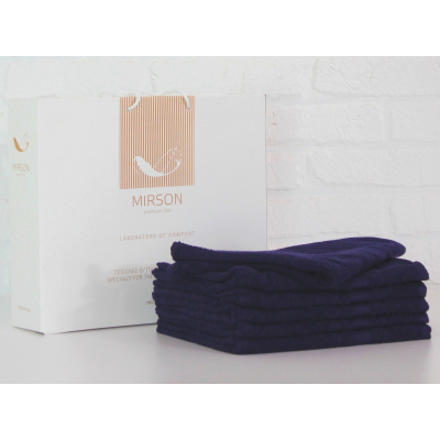 

Полотенце MirSon набор банных №5073 Elite SoftNess Darkblue 50х90 6 шт