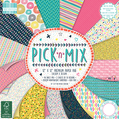 

Набор бумаги First Edition Pick n Mix, 16 листов , 30*30 см, артикул FEPAD122
