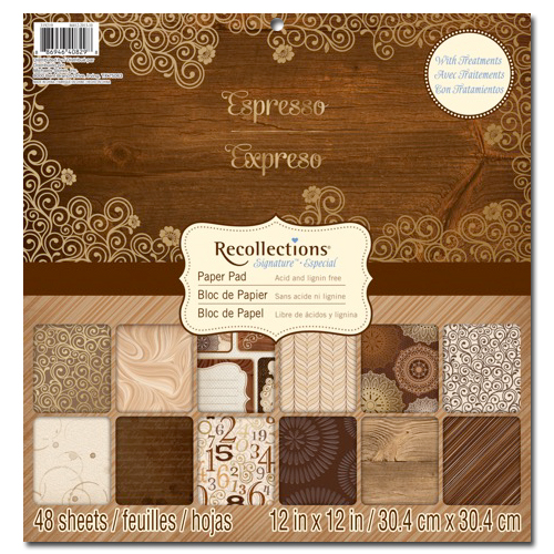 

Набор бумаги для скрапбукинга Recollections Espresso, 30*30 см, 24 листа, артикул PS-005-00329
