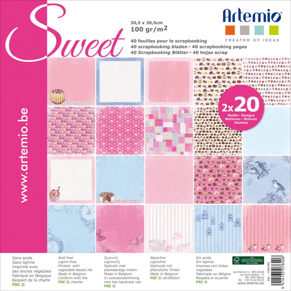 

Набор бумаги Artemio Sweet, 20 листов , 30*30 см , артикул 11001802