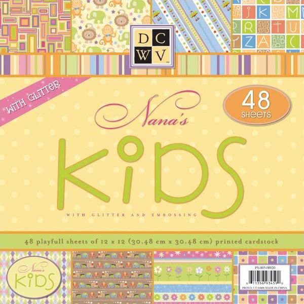 

Набор бумаги DCWV Nana's Kids 30х30 см 24 листа, артикул PS005020