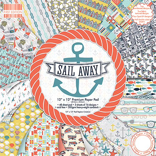 

Набор бумаги First Edition Sail Away 16 листов 30х30 см, артикул FEPAD084