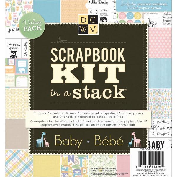 

Набор бумаги DCWV Baby Boy & Girl 55 листов 20х20 см, артикул SK002017