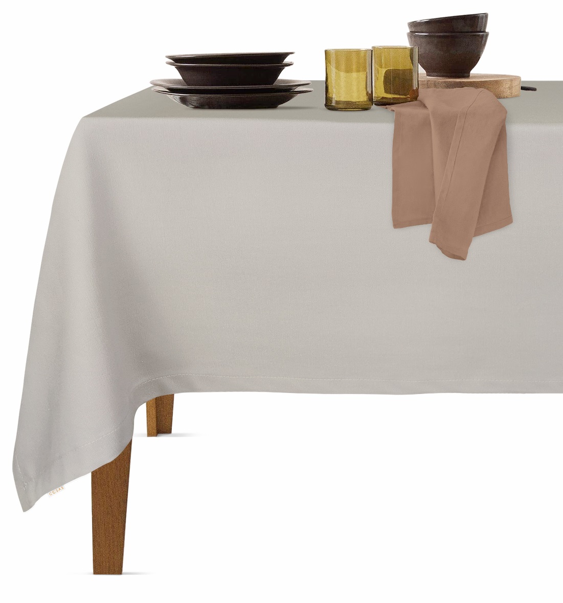 

Скатерть Cosas Quartz 140x180 см + салфетки Chocolate 30x30 см 4 шт
