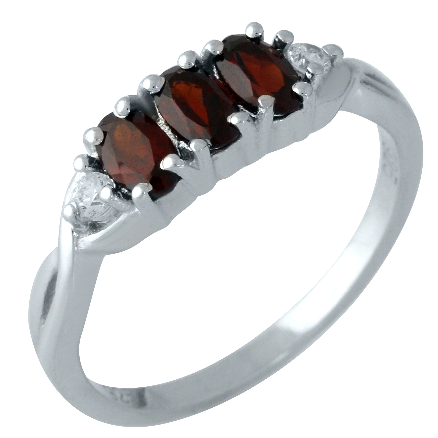 

Серебряное кольцо SilverLine с натуральным гранатом 17 размер