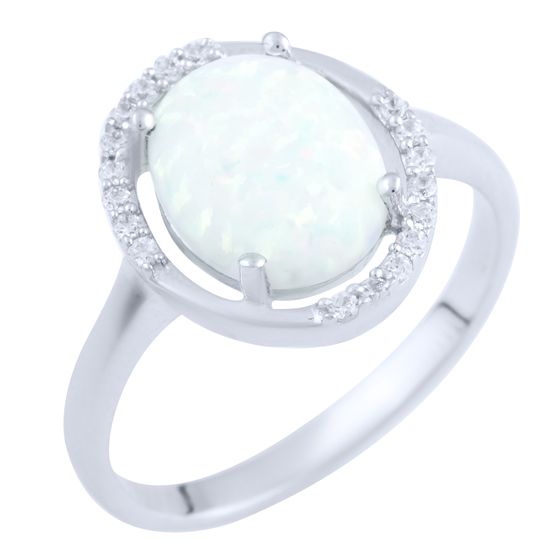 

Серебряное кольцо SilverLine с опалом 17.5 размер