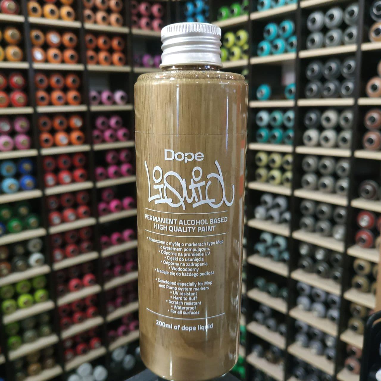 

Заправка для маркеров Dope LIQUID Goldchrome (Золото) 200ml
