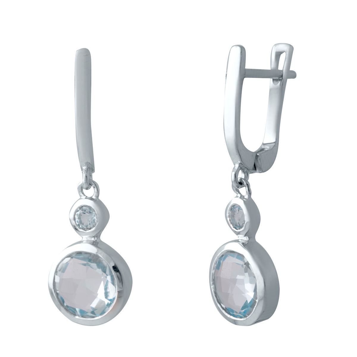 

Серебряные серьги SilverLine с натуральным топазом