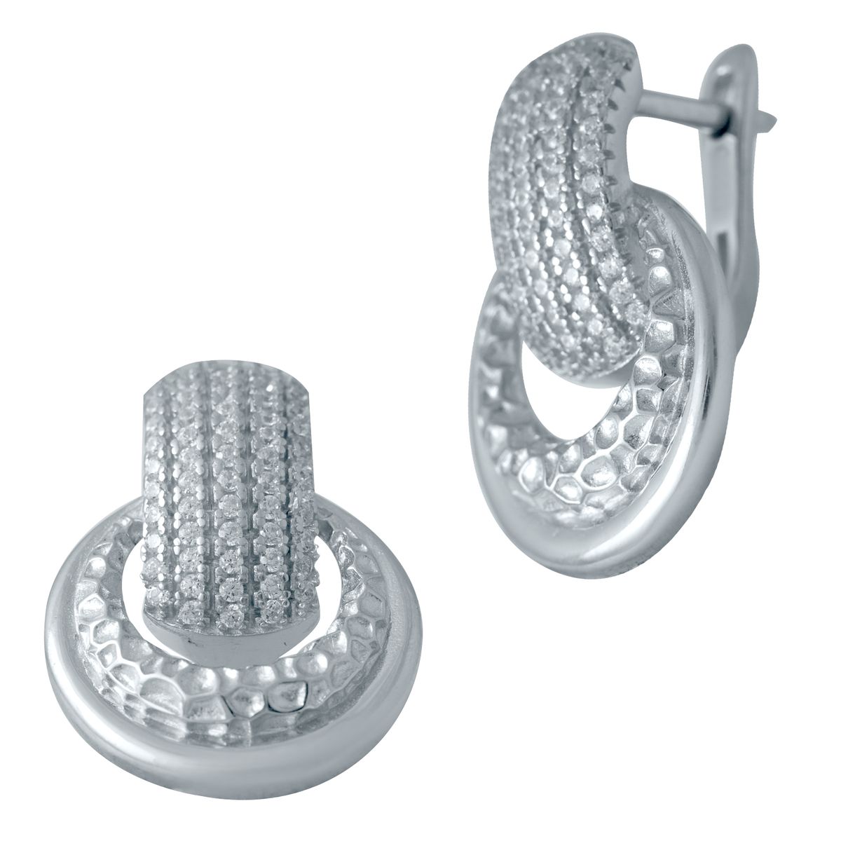 

Серебряные серьги SilverLine с фианитами