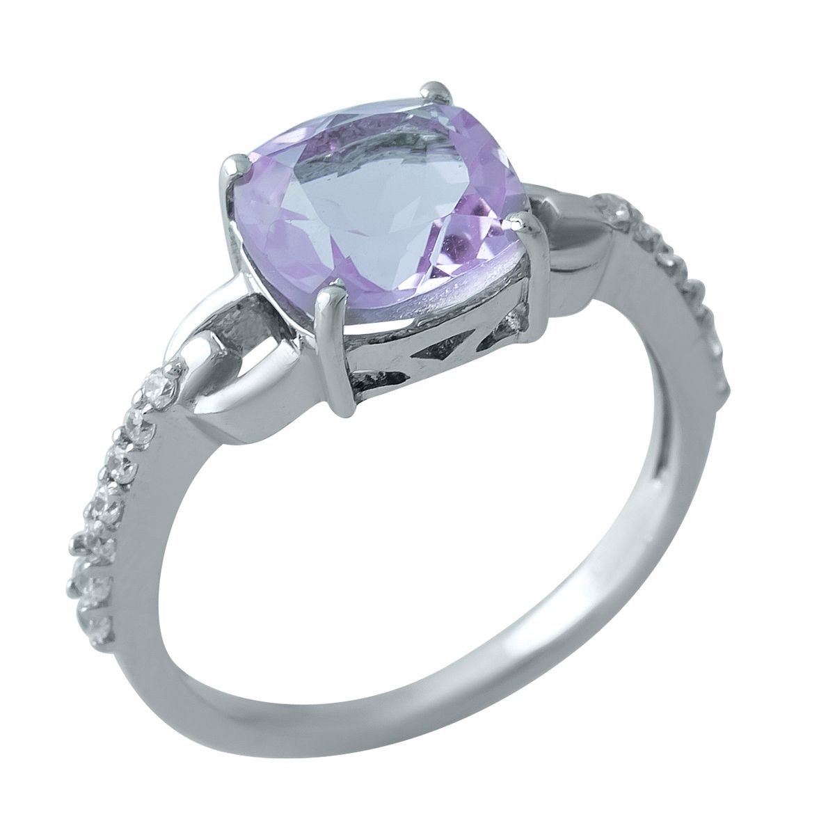 

Серебряное кольцо SilverLine с натуральным аметистом 18 размер
