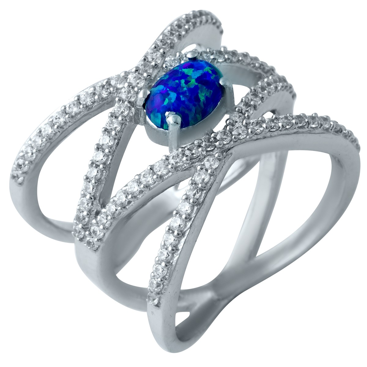 

Серебряное кольцо SilverLine с опалом 17.5 размер