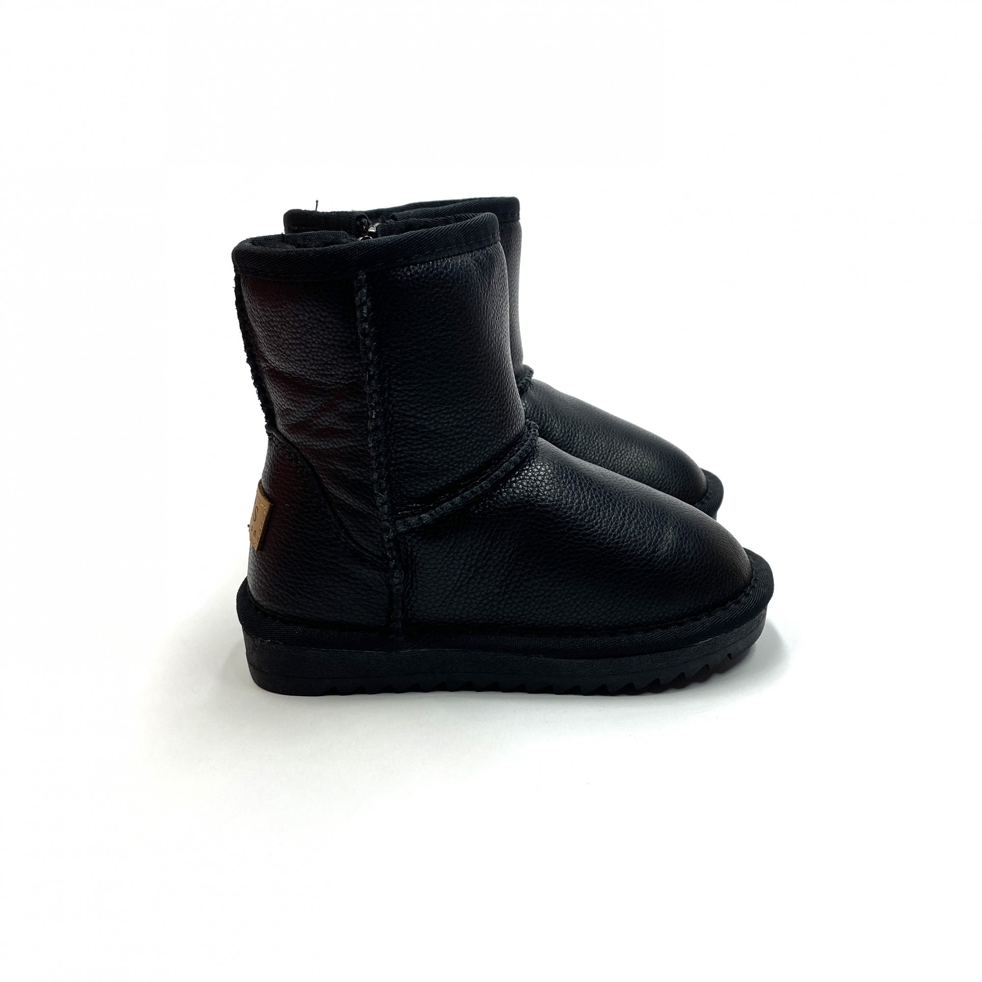 

Кожаные угги для девочек Xiao Dian Молния 27 17 см Black 7002
