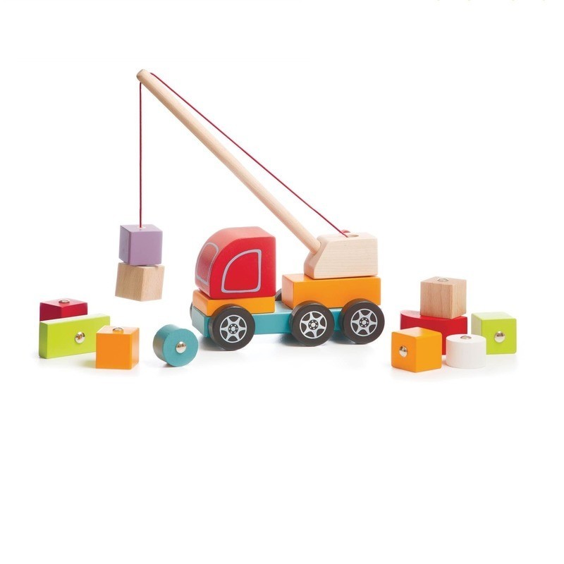 

Деревянная игрушка Cubika Машинка Автокран