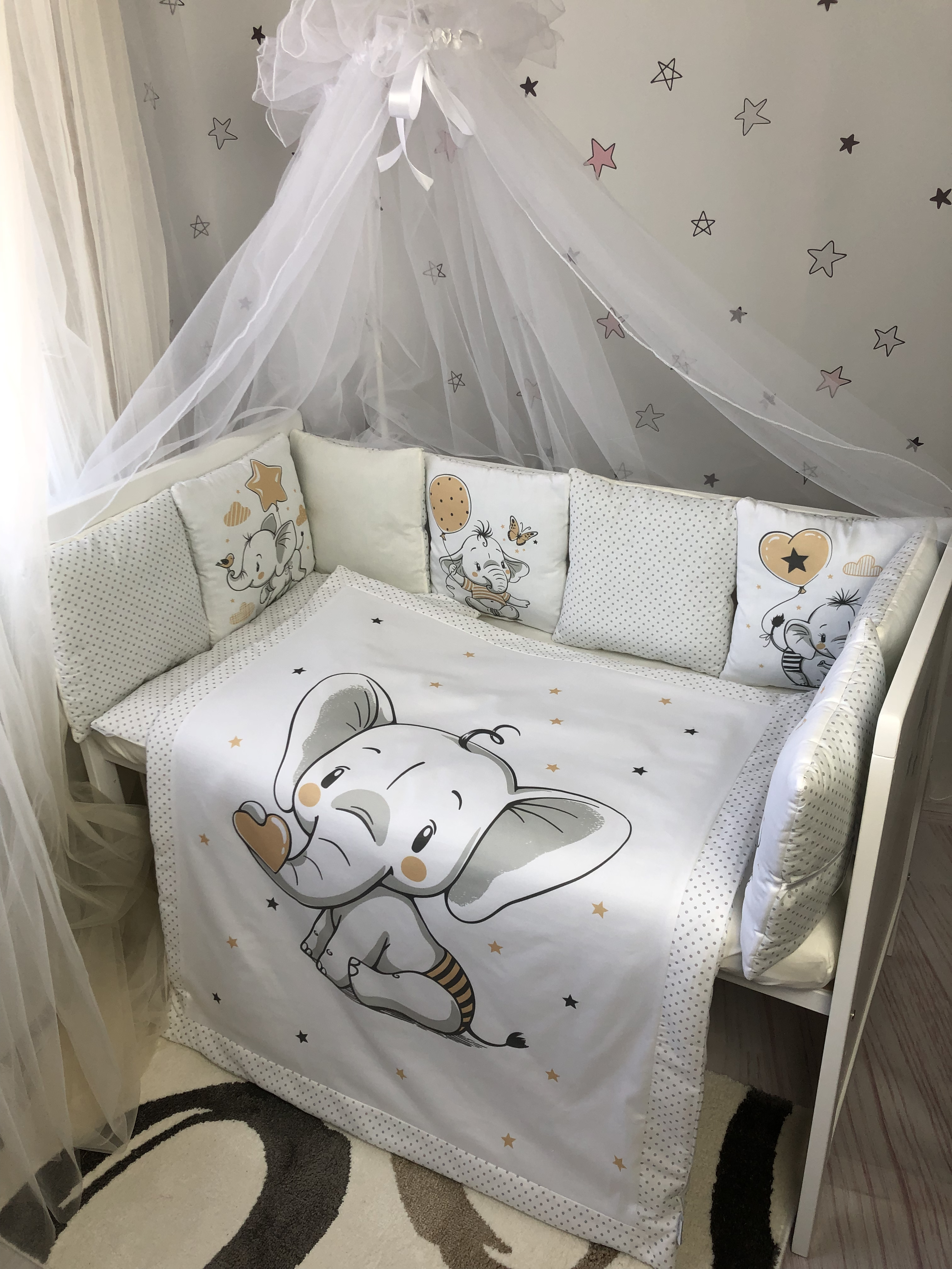 

Комплект постельного белья Baby Comfort Baby Bembi 8 элементов Малыш-Слонёнок