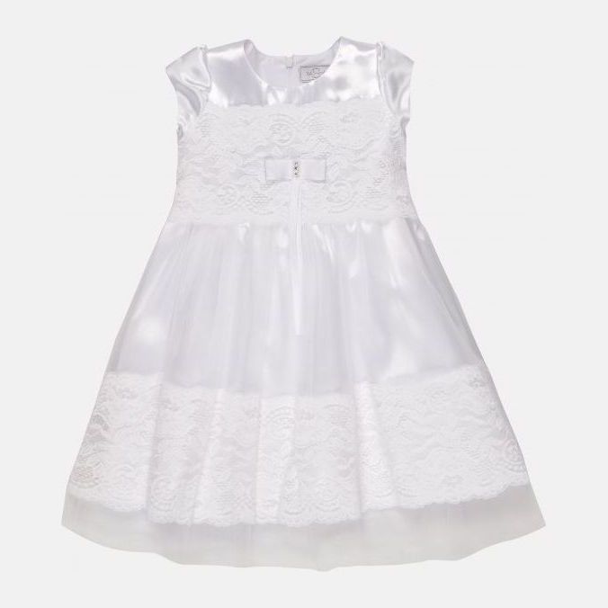 Акція на Дитяче фатинове плаття для дівчинки Sasha 4129 110 см Біле від Rozetka