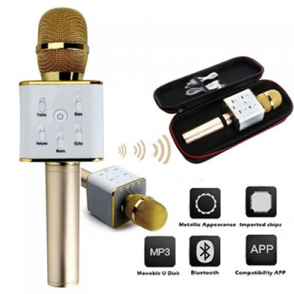 

Bluetooth микрофон для караоке Q7 Блютуз микро + ЧЕХОЛ
