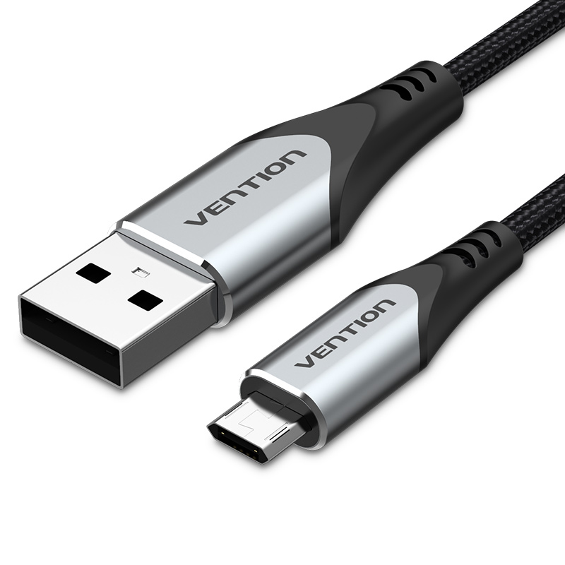 

Кабель USB-MicroUSB Reversible Vention TPE Nylon 3A 480Mbps nickel-plated 3m Grey
