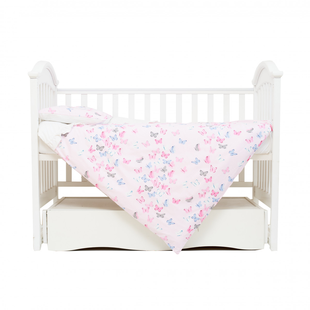 

Постельное белье детское 3 элемента Twins Romantic Spring collection 3024-RS-24 Butterfly Розовый с принтом 100% хлопок (ранфорс)