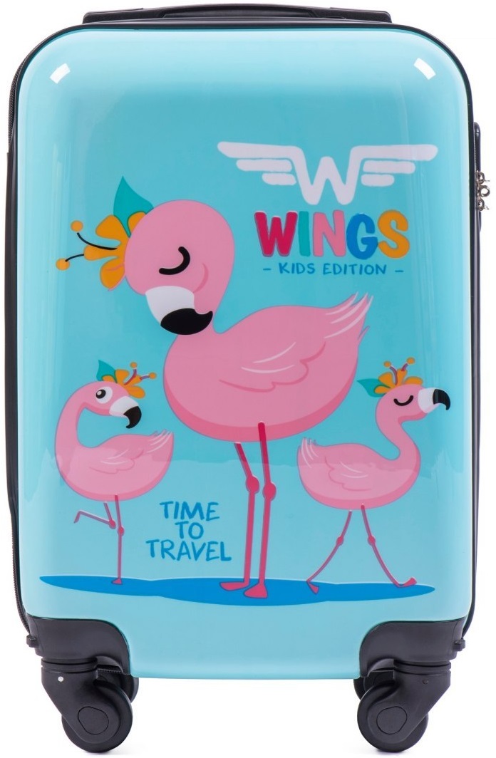 

Чемодан детский Wings Jay мини ручная кладь голубой Flaming
