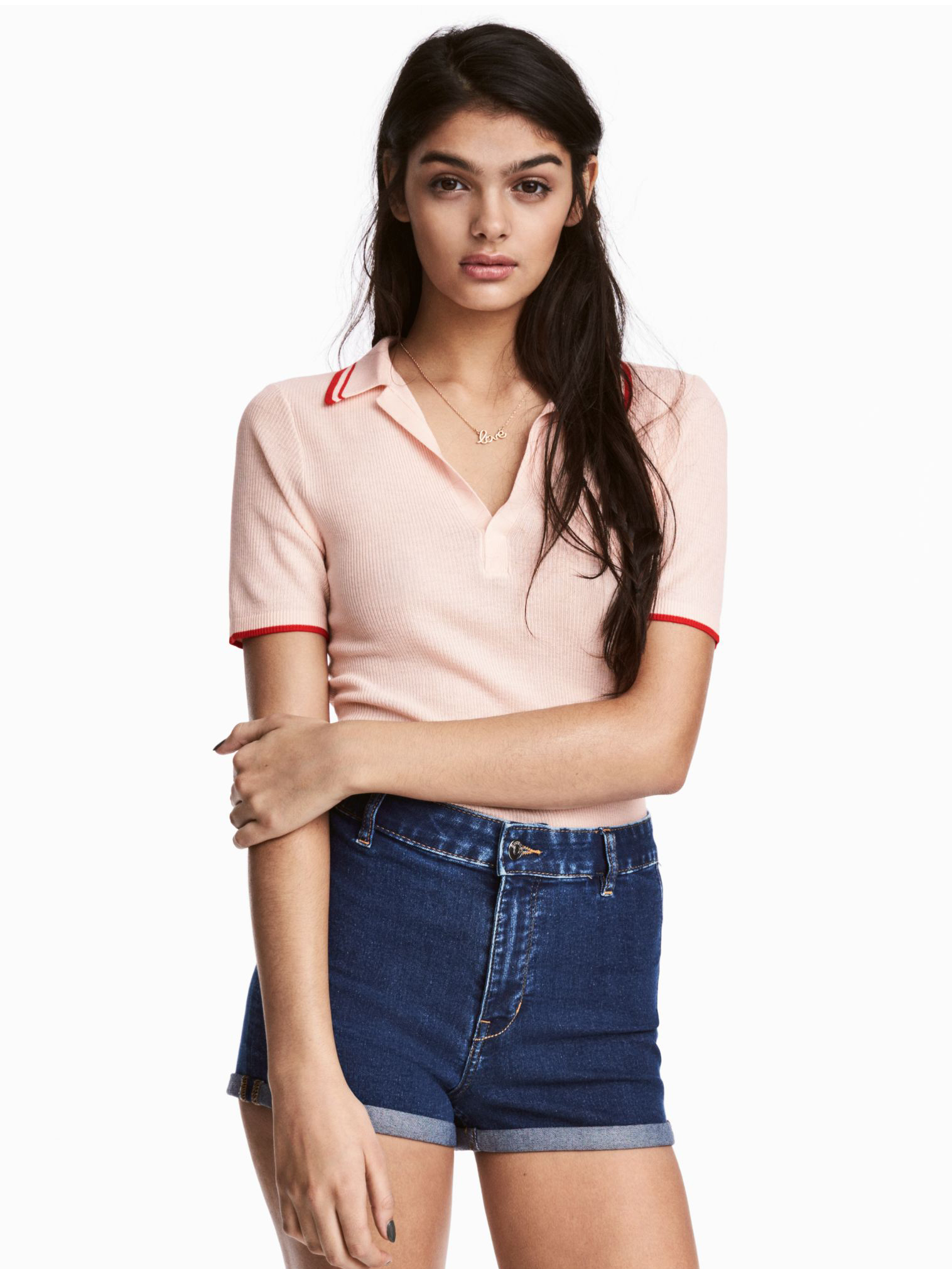 

Футболка H&M 1103-4486005  Светло-розовая, Футболка H&M 1103-4486005 S Светло-розовая