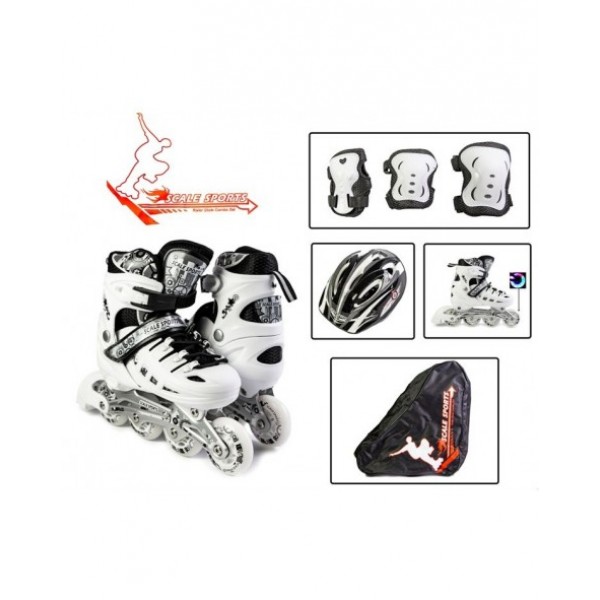 

Комплект Ролики + Защита + Шлем р. 29-33 Scale Sport White