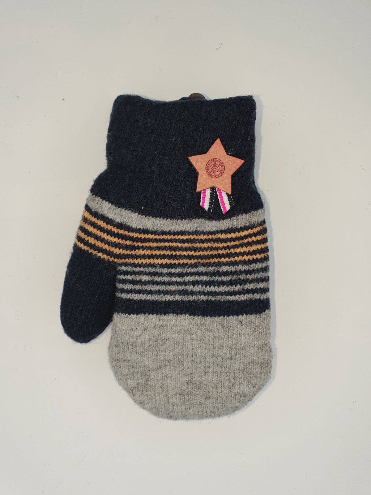 

Варежки Корона 0249 15см(р) синий с серым