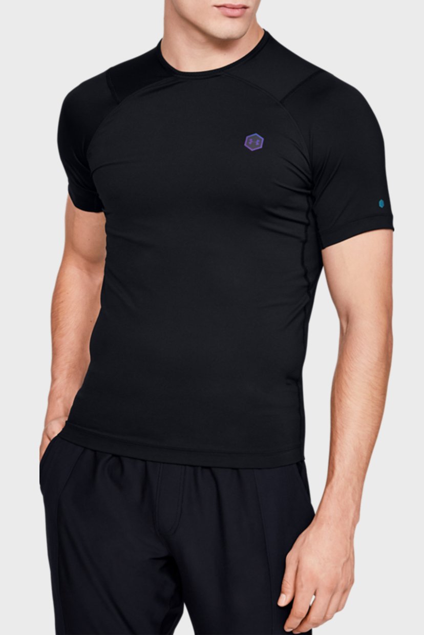 

Мужская черная компрессионная футболка UA HG Rush Compression SS Under Armour S 1353449-001