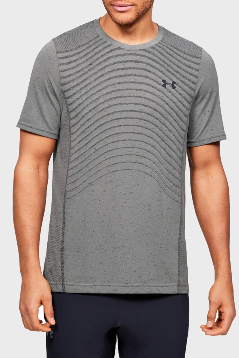 

Мужская серая спортивная футболка Seamless Wave SS Under Armour S 1351450-388