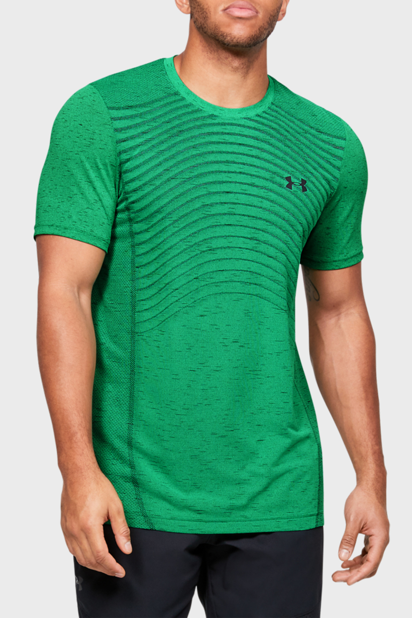 

Мужская зеленая спортивная футболка Seamless Wave SS Under Armour  1351450-299, Мужская зеленая спортивная футболка Seamless Wave SS Under Armour S 1351450-299
