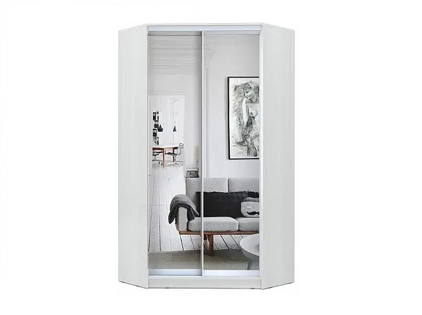 

Шкаф-купе угловой Luxe Зеркало/Зеркало цвет Аляска 120 x 220 x 45