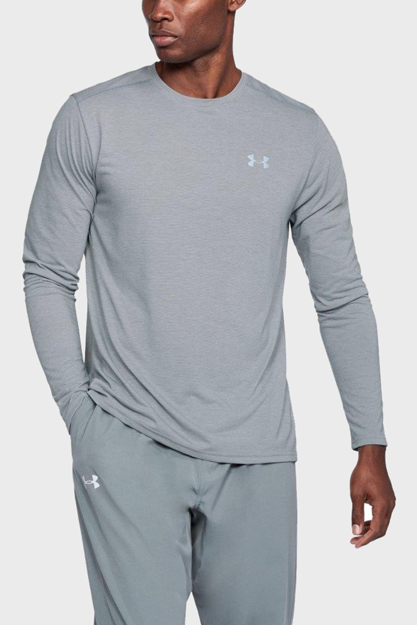 

Мужской серый лонгслив Threadborne Streaker LS Under Armour S 1271842-036