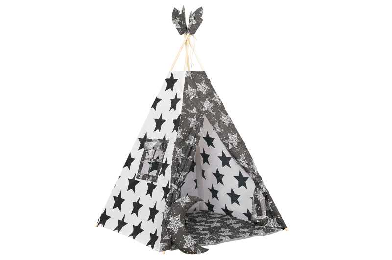 

Вігвам-намет дитячий, каркасний. Зірочки 100*100*150 см. 129439