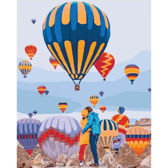 

Набір для розпису по номерах. Люди "Повітряні мрії" 40*50см КНО4503