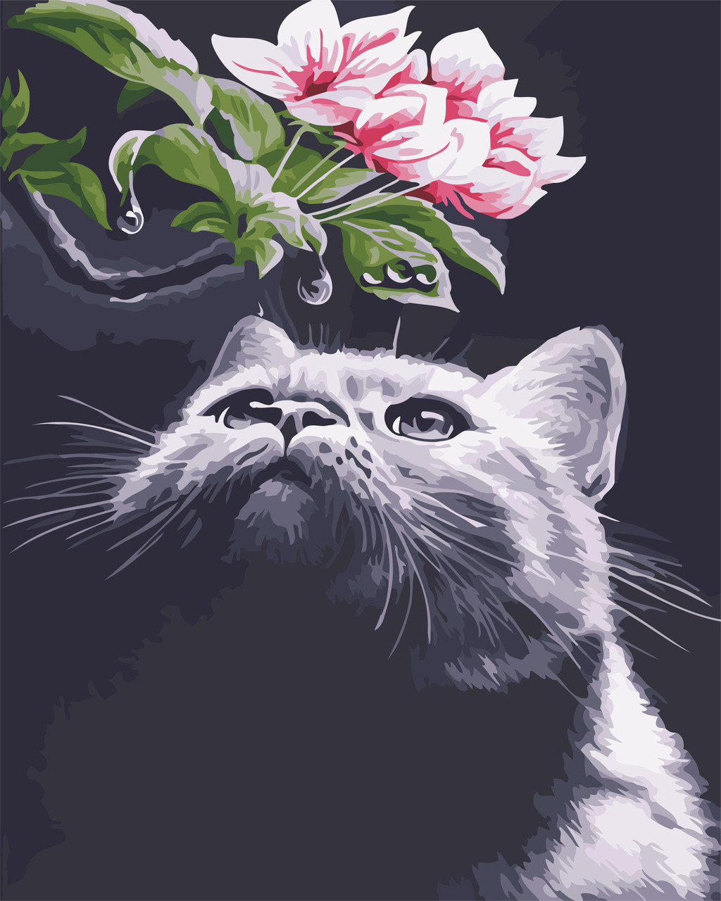 

Картина по номерам "Кот и магнолия" 40*50см (AS0551)