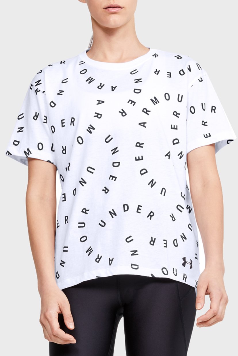 

Женская белая спортивная футболка UA Logo Print Live SS Under Armour  1355708-100, Женская белая спортивная футболка UA Logo Print Live SS Under Armour XS 1355708-100