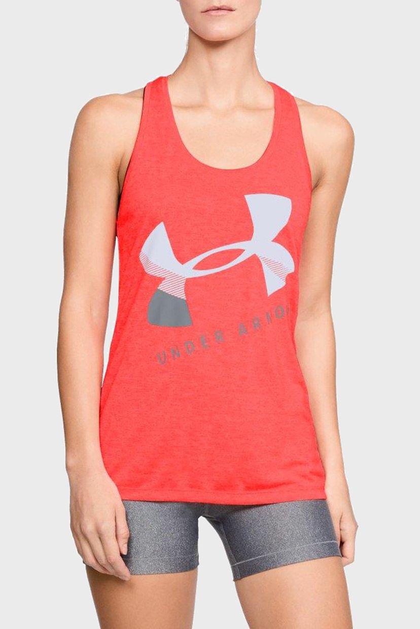 

Женский коралловый топ Tech Graphic Twist Tank Under Armour L 1309896-819