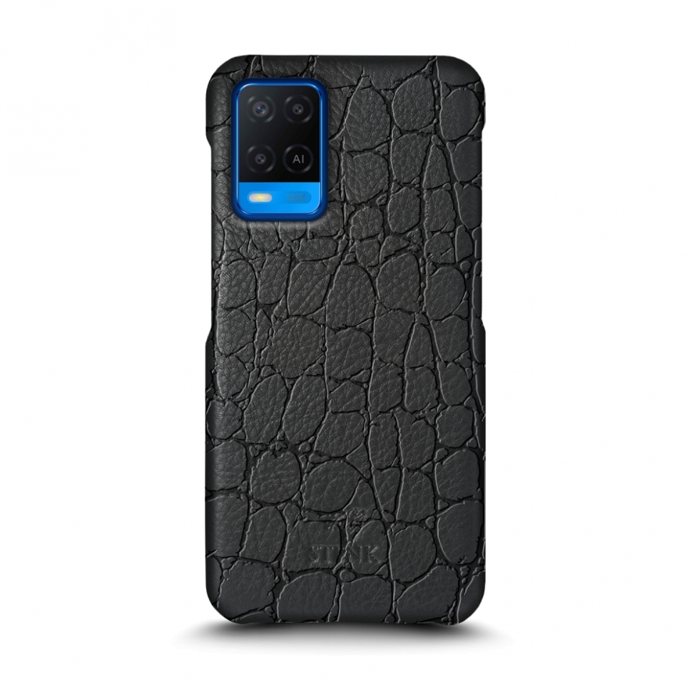 

Кожаная накладка Stenk Reptile Cover для OPPO A54 Чёрная