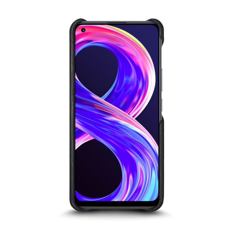 

Кожаная накладка Stenk Cover для Realme 8 Pro Чёрная