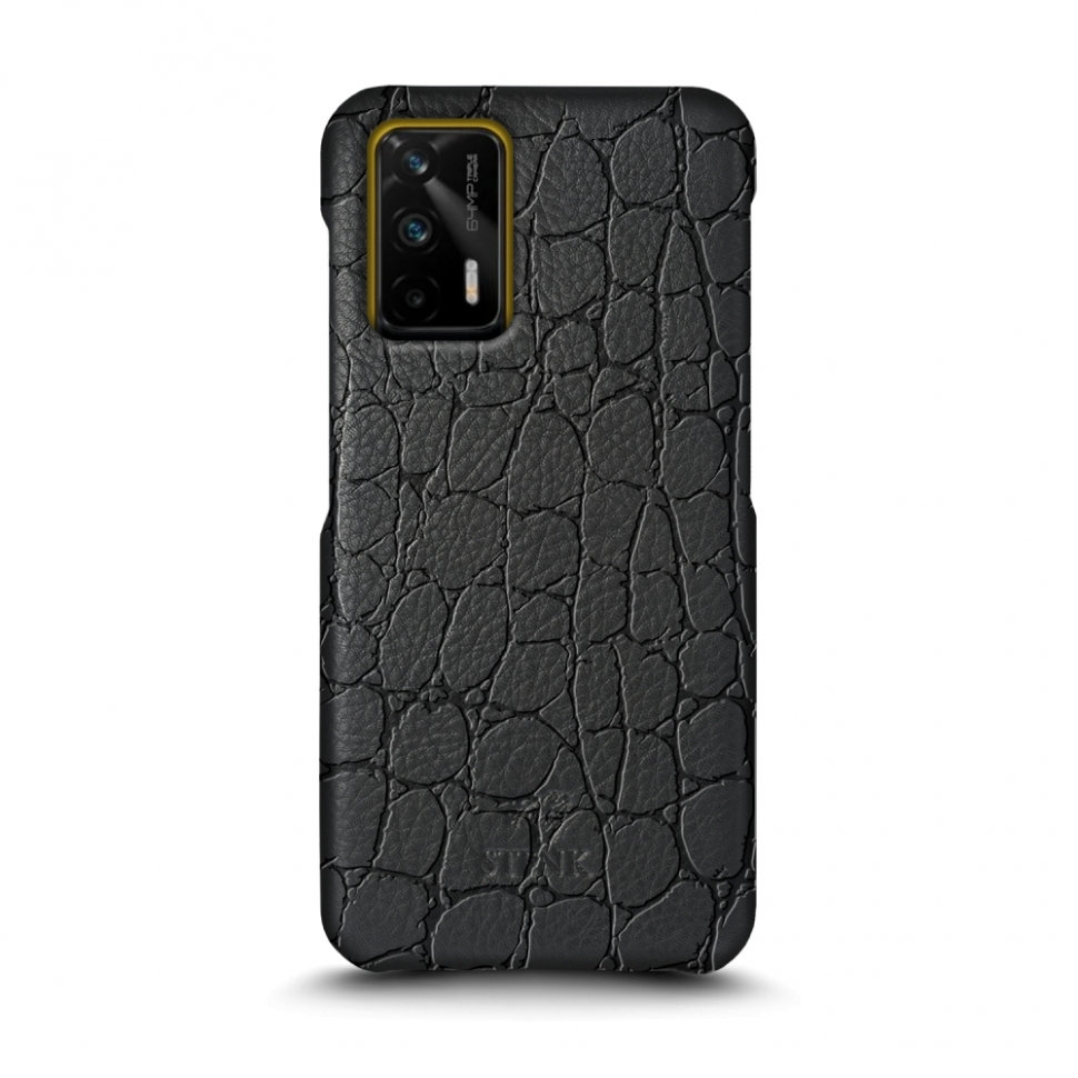 

Кожаная накладка Stenk Reptile Cover для Realme GT 5G Чёрная