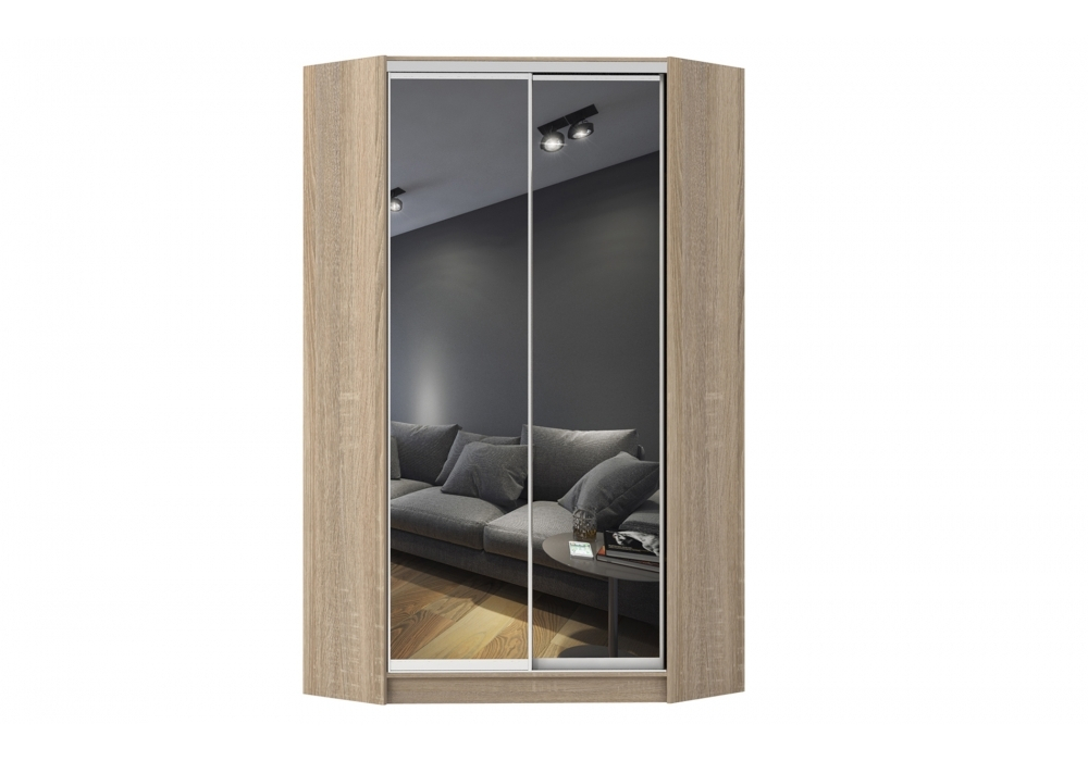 

Шкаф-купе угловой Luxe Зеркало/Зеркало цвет Дуб сонома 135 x 240 x 60