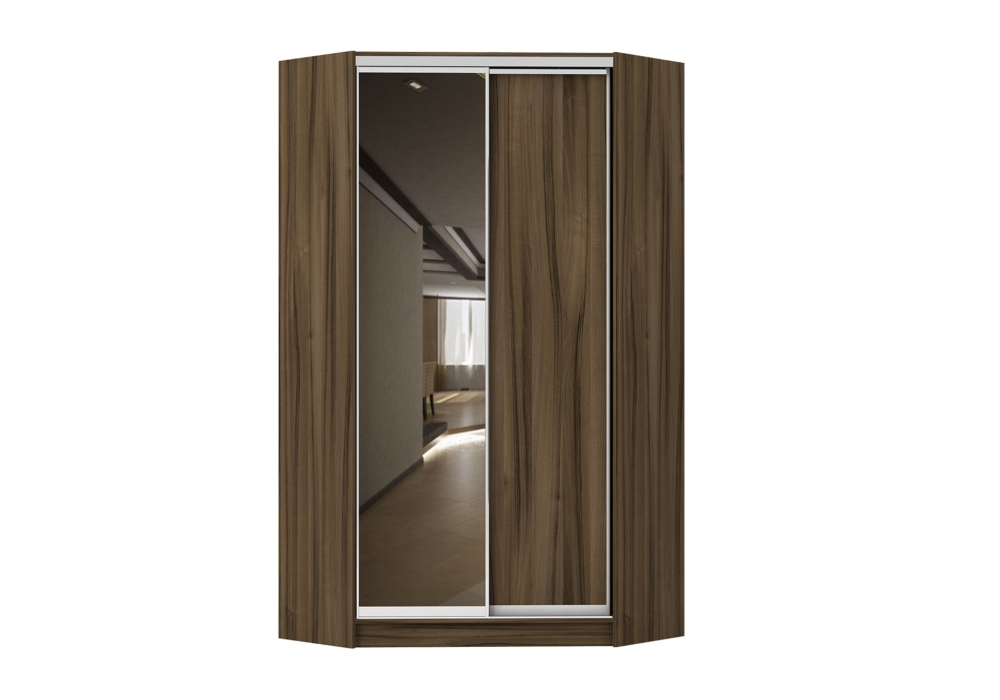 

Шкаф-купе угловой Luxe ДСП/Зеркало цвет Орех тьеполо 135 x 240 x 60